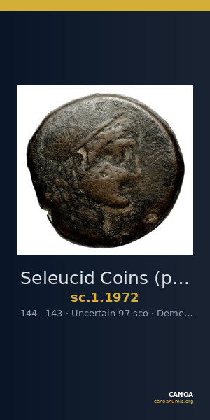 Seleucid Coins (part 2) 1972 — CANOA