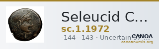 Seleucid Coins (part 2) 1972 — CANOA