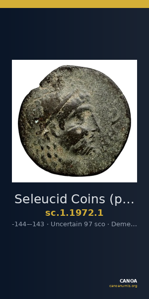 Seleucid Coins (part 2) 1972.1 — CANOA