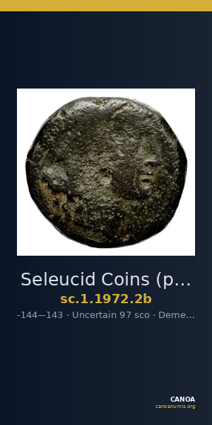 Seleucid Coins (part 2) 1972.2b — CANOA