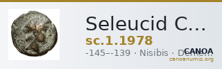 Seleucid Coins (part 2) 1978 — CANOA