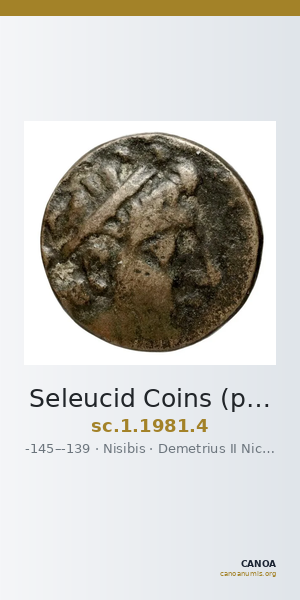 Seleucid Coins (part 2) 1981.4 — CANOA