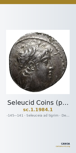Seleucid Coins (part 2) 1984.1 — CANOA