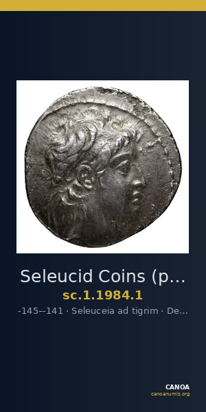 Seleucid Coins (part 2) 1984.1 — CANOA
