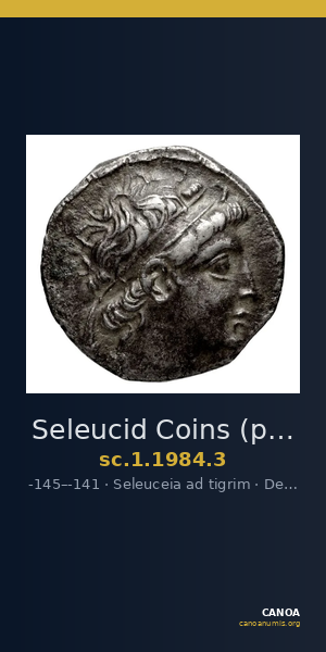 Seleucid Coins (part 2) 1984.3 — CANOA