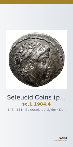 Seleucid Coins (part 2) 1984.4 — CANOA