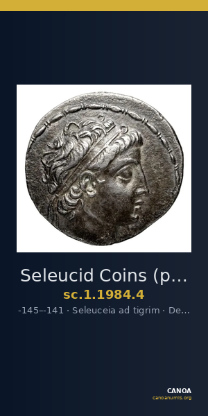 Seleucid Coins (part 2) 1984.4 — CANOA