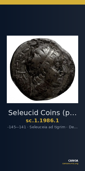 Seleucid Coins (part 2) 1986.1 — CANOA