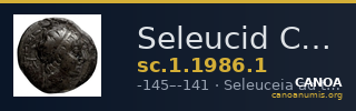 Seleucid Coins (part 2) 1986.1 — CANOA