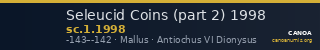Seleucid Coins (part 2) 1998 — CANOA