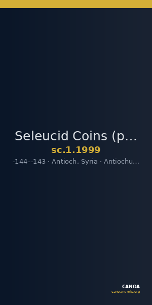 Seleucid Coins (part 2) 1999 — CANOA
