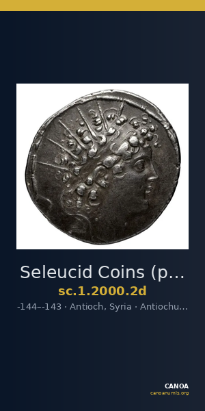 Seleucid Coins (part 2) 2000.2d — CANOA
