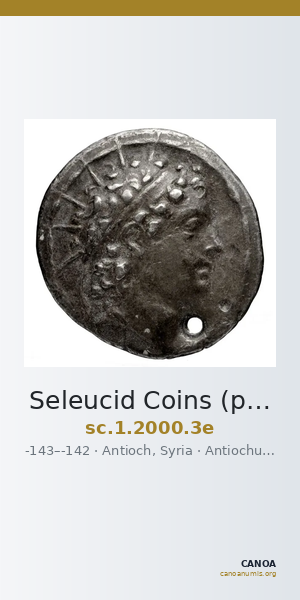 Seleucid Coins (part 2) 2000.3e — CANOA