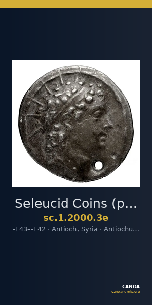 Seleucid Coins (part 2) 2000.3e — CANOA