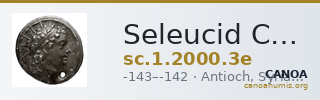 Seleucid Coins (part 2) 2000.3e — CANOA