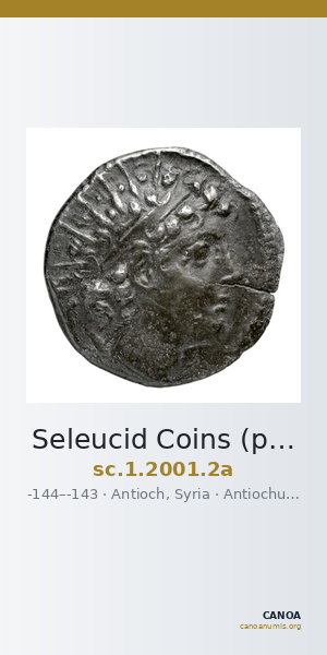 Seleucid Coins (part 2) 2001.2a — CANOA