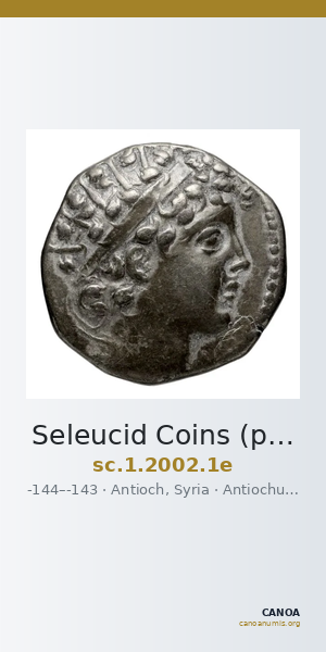 Seleucid Coins (part 2) 2002.1e — CANOA