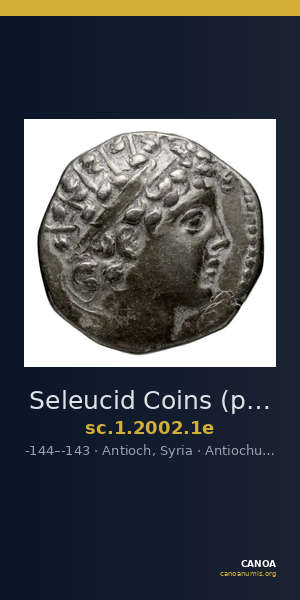 Seleucid Coins (part 2) 2002.1e — CANOA