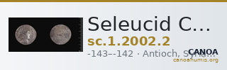 Seleucid Coins (part 2) 2002.2 — CANOA