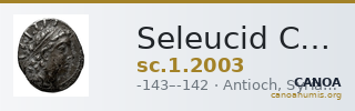 Seleucid Coins (part 2) 2003 — CANOA