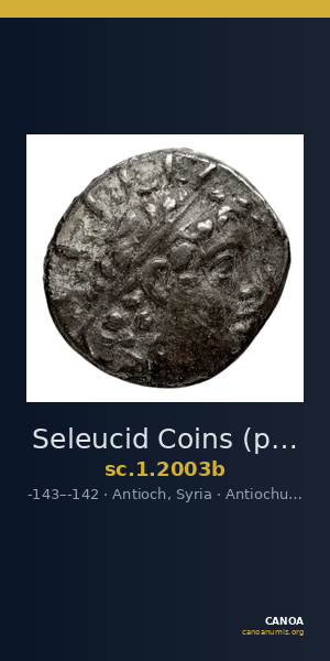 Seleucid Coins (part 2) 2003b — CANOA