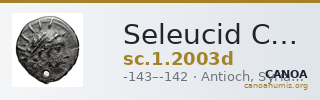 Seleucid Coins (part 2) 2003d — CANOA
