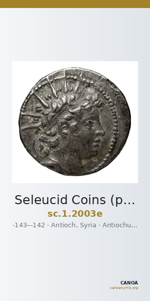 Seleucid Coins (part 2) 2003e — CANOA