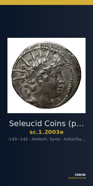 Seleucid Coins (part 2) 2003e — CANOA
