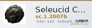 Seleucid Coins (part 2) 2007b — CANOA