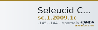 Seleucid Coins (part 2) 2009.1c — CANOA