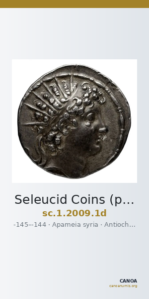 Seleucid Coins (part 2) 2009.1d — CANOA