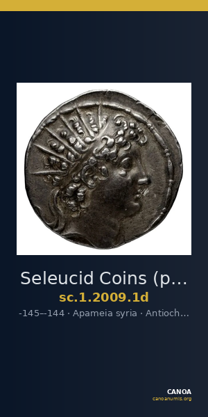 Seleucid Coins (part 2) 2009.1d — CANOA