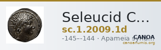 Seleucid Coins (part 2) 2009.1d — CANOA