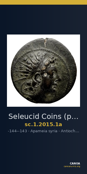 Seleucid Coins (part 2) 2015.1a — CANOA