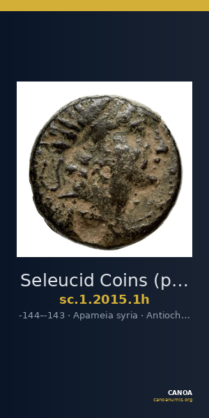 Seleucid Coins (part 2) 2015.1h — CANOA