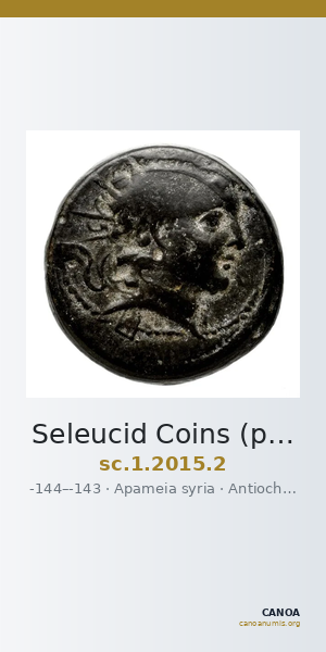 Seleucid Coins (part 2) 2015.2 — CANOA