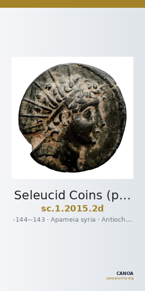 Seleucid Coins (part 2) 2015.2d — CANOA