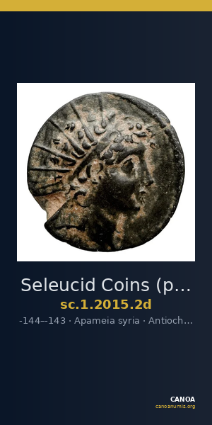 Seleucid Coins (part 2) 2015.2d — CANOA
