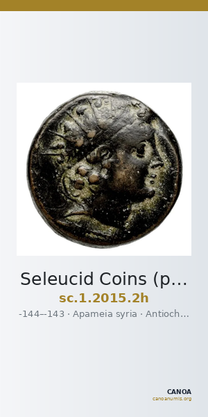 Seleucid Coins (part 2) 2015.2h — CANOA