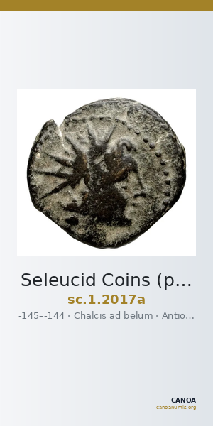 Seleucid Coins (part 2) 2017a — CANOA