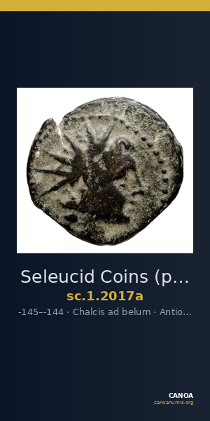 Seleucid Coins (part 2) 2017a — CANOA