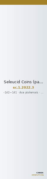 Seleucid Coins (part 2) 2022.3 — CANOA