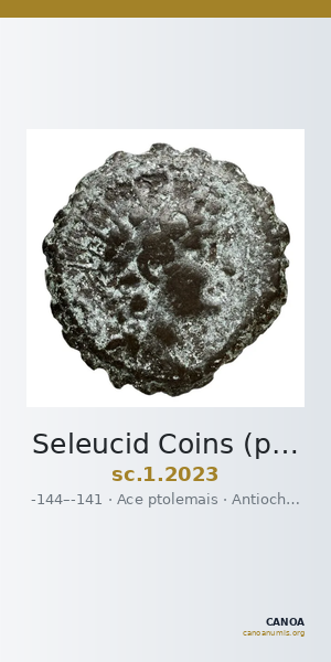 Seleucid Coins (part 2) 2023 — CANOA