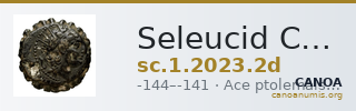Seleucid Coins (part 2) 2023.2d — CANOA