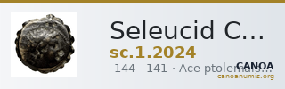 Seleucid Coins (part 2) 2024 — CANOA