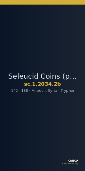Seleucid Coins (part 2) 2034.2b — CANOA