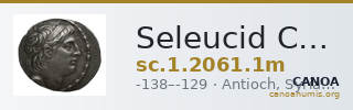 Seleucid Coins (part 2) 2061.1m — CANOA