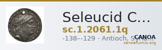 Seleucid Coins (part 2) 2061.1q — CANOA