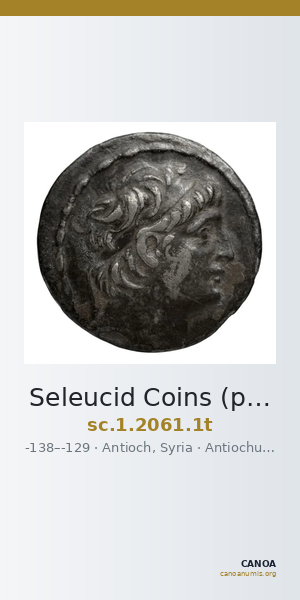 Seleucid Coins (part 2) 2061.1t — CANOA