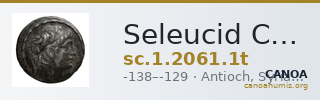 Seleucid Coins (part 2) 2061.1t — CANOA